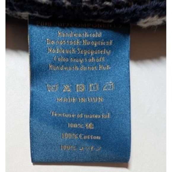 Navy Plaid Graphic Sweater NWT Mens XL Teen Selling Poetry 100% Cotton Unvesno - Picture 6 of 14